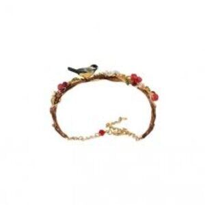 Les Nereides Birds On A Branch Of Cherry Tree Semi Rigid Bracelet S